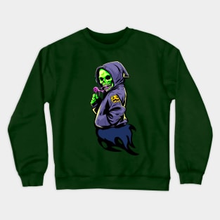 The Sweet Reaper: Spectral Love for Pink Lollipop Crewneck Sweatshirt